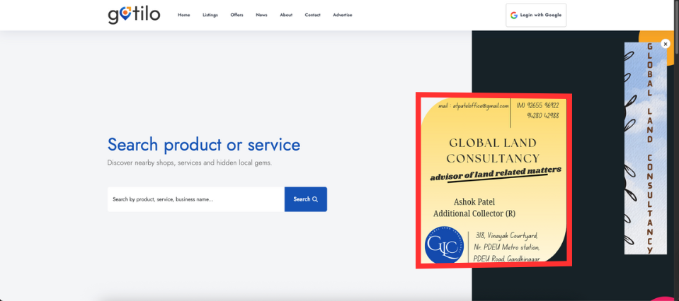 Home Page Ad Preview